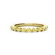 1 - Venice 2.50 mm Round Yellow Sapphire 11 Stone Wedding Band 