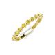 3 - Venice 2.50 mm Round Yellow Sapphire 11 Stone Wedding Band 
