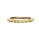 1 - Venice 2.50 mm Round Yellow Sapphire 11 Stone Wedding Band 