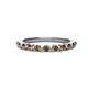 1 - Venice 2.50 mm Round Smoky Quartz 11 Stone Wedding Band 