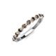 3 - Venice 2.50 mm Round Smoky Quartz 11 Stone Wedding Band 