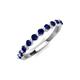 3 - Venice 2.50 mm Round Blue Sapphire 11 Stone Wedding Band 