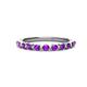 1 - Venice 2.50 mm Round Amethyst 11 Stone Wedding Band 