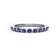 1 - Venice 2.50 mm Round Iolite 11 Stone Wedding Band 