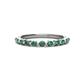 1 - Venice 2.50 mm Round Lab Created Alexandrite 11 Stone Wedding Band 