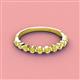 2 - Venice 2.50 mm Round Yellow Diamond 11 Stone Wedding Band 