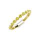 3 - Venice 2.50 mm Round Yellow Diamond 11 Stone Wedding Band 