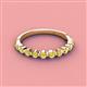 2 - Venice 2.50 mm Round Yellow Diamond 11 Stone Wedding Band 