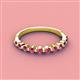 2 - Venice 2.50 mm Round Pink Tourmaline 11 Stone Wedding Band 