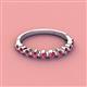 2 - Venice 2.50 mm Round Pink Tourmaline 11 Stone Wedding Band 