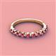 2 - Venice 2.50 mm Round Pink Tourmaline 11 Stone Wedding Band 