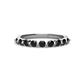 1 - Venice 2.70 mm Round Black Diamond 9 Stone Wedding Band 