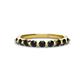 1 - Venice 2.70 mm Round Black Diamond 9 Stone Wedding Band 