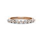 1 - Venice 2.70 mm Round Diamond 9 Stone Wedding Band 