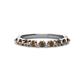 1 - Venice 2.70 mm Round Smoky Quartz 9 Stone Wedding Band 