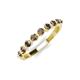 3 - Venice 2.70 mm Round Smoky Quartz 9 Stone Wedding Band 