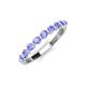 3 - Venice 2.70 mm Round Tanzanite 9 Stone Wedding Band 