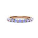 1 - Venice 2.70 mm Round Tanzanite 9 Stone Wedding Band 
