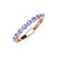 3 - Venice 2.70 mm Round Tanzanite 9 Stone Wedding Band 