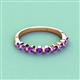 2 - Venice 2.70 mm Round Amethyst 9 Stone Wedding Band 