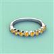 2 - Venice 2.70 mm Round Citrine 9 Stone Wedding Band 