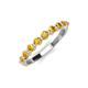 3 - Venice 2.70 mm Round Citrine 9 Stone Wedding Band 