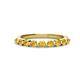 1 - Venice 2.70 mm Round Citrine 9 Stone Wedding Band 