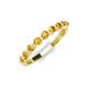 3 - Venice 2.70 mm Round Citrine 9 Stone Wedding Band 