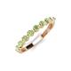3 - Venice 2.70 mm Round Peridot 9 Stone Wedding Band 