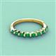 2 - Venice 2.70 mm Round Emerald 9 Stone Wedding Band 