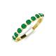 3 - Venice 2.70 mm Round Emerald 9 Stone Wedding Band 
