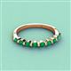2 - Venice 2.70 mm Round Emerald 9 Stone Wedding Band 