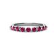 1 - Venice 2.70 mm Round Rhodolite Garnet 9 Stone Wedding Band 