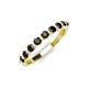 3 - Venice 2.70 mm Round Black Diamond 9 Stone Wedding Band 