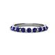 1 - Venice 2.70 mm Round Blue Sapphire 9 Stone Wedding Band 