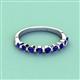 2 - Venice 2.70 mm Round Blue Sapphire 9 Stone Wedding Band 