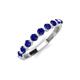 3 - Venice 2.70 mm Round Blue Sapphire 9 Stone Wedding Band 