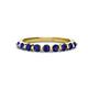 1 - Venice 2.70 mm Round Blue Sapphire 9 Stone Wedding Band 