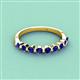 2 - Venice 2.70 mm Round Blue Sapphire 9 Stone Wedding Band 