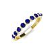 3 - Venice 2.70 mm Round Blue Sapphire 9 Stone Wedding Band 