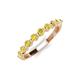 3 - Venice 2.70 mm Round Yellow Sapphire 9 Stone Wedding Band 