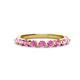 1 - Venice 2.70 mm Round Pink Sapphire 9 Stone Wedding Band 