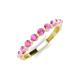 3 - Venice 2.70 mm Round Pink Sapphire 9 Stone Wedding Band 