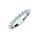 3 - Venice 2.70 mm Round Aquamarine 9 Stone Wedding Band 