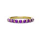 1 - Venice 2.70 mm Round Amethyst 9 Stone Wedding Band 