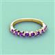 2 - Venice 2.70 mm Round Amethyst 9 Stone Wedding Band 