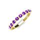 3 - Venice 2.70 mm Round Amethyst 9 Stone Wedding Band 
