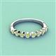 2 - Venice 2.70 mm Round Peridot 9 Stone Wedding Band 