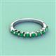 2 - Venice 2.70 mm Round Emerald 9 Stone Wedding Band 