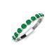 3 - Venice 2.70 mm Round Emerald 9 Stone Wedding Band 